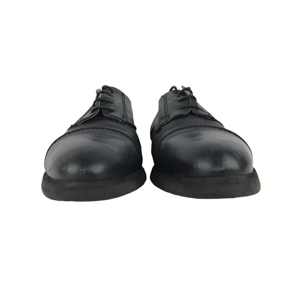 Cable & Co. Mens Black Leather Round Toe Lace‎ Up Derby Dress Shoes Size 9